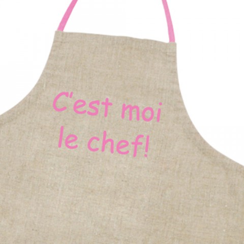 Tablier de cuisine pour enfant "C'est moi le chef!"