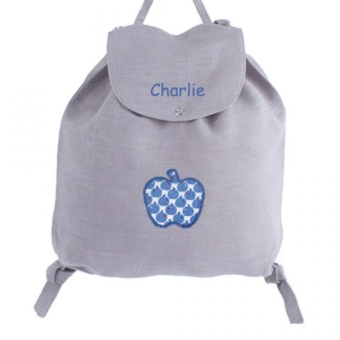 Sac à dos enfant gris Apple Pie