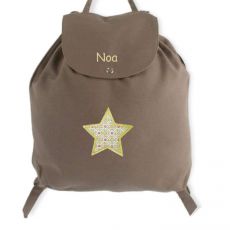 Sac bébé personnalisé Taupe Nora