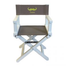 Chaise cinéma taupe Moustache blanc