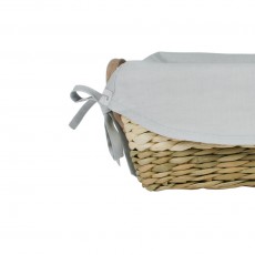 Panier osier rangement Gris perle