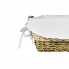 Panier osier personnalisé Blanc