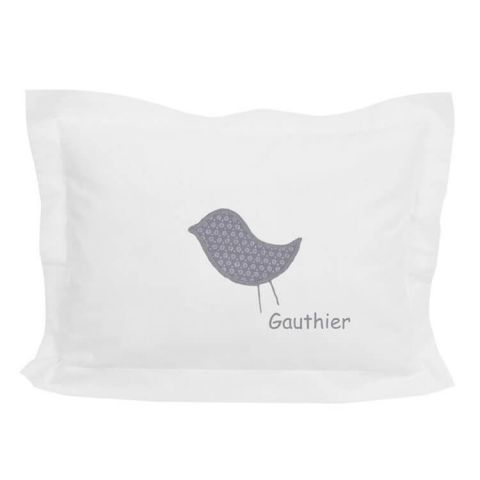 Coussin blanc Bird Song