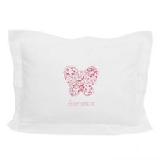 Housse de coussin chambre fille brodée Confidence