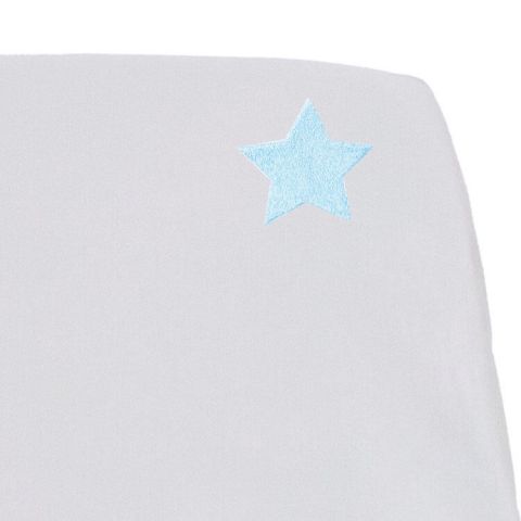 Drap housse lit bébé gris perle Emilien