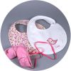 Duo de bavoirs bébé fille Saperlipopette