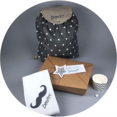 Coffret de naissance Etoiles Gris Souris