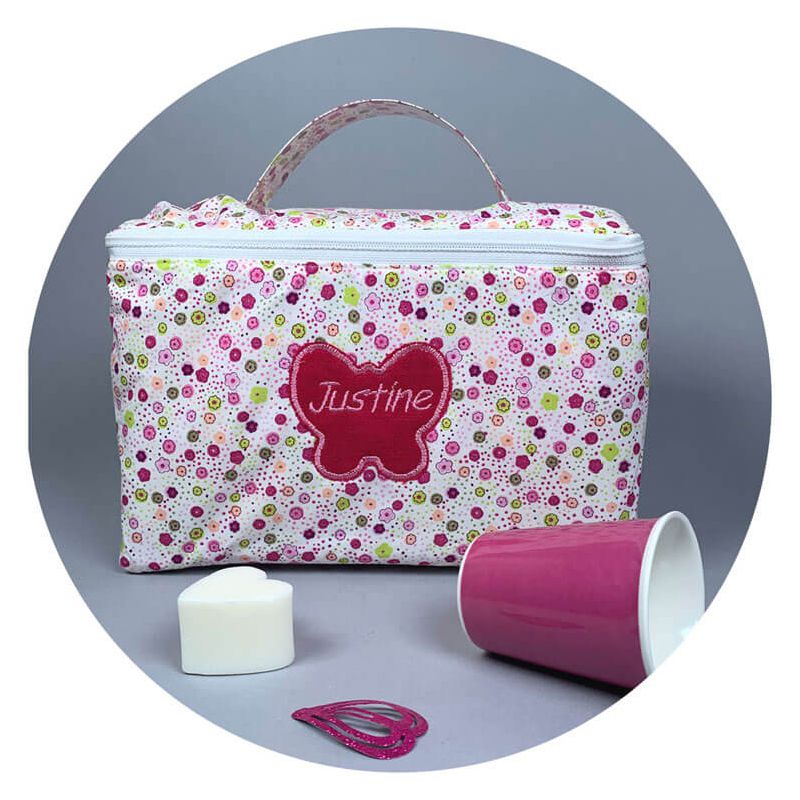 Trousse de toilette personnalisée Saperlipopette pour nos chipies