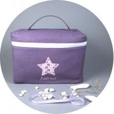 Trousse de toilette bébé fille Prune Palmyre