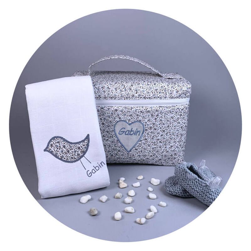 Coffret cadeau naissance - coffret naissance personnalisé,broderie