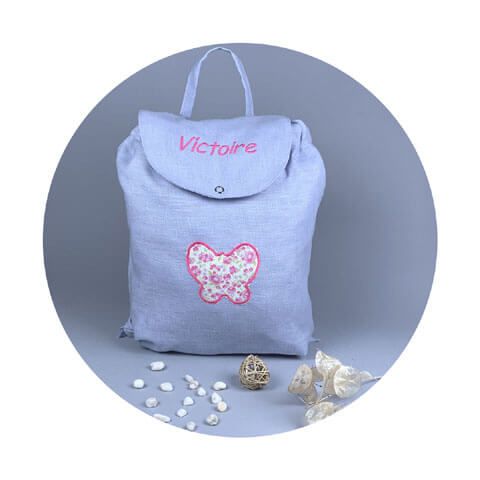 sac-a-dos-enfant-gris-papillon-rose