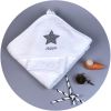 serviette-bebe-etoile-pois-gris-souris