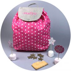 Sac à dos fille Petits Pois fushia