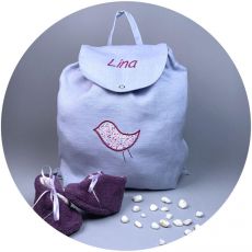 Sac-personnalise-gris-oiseau-violet