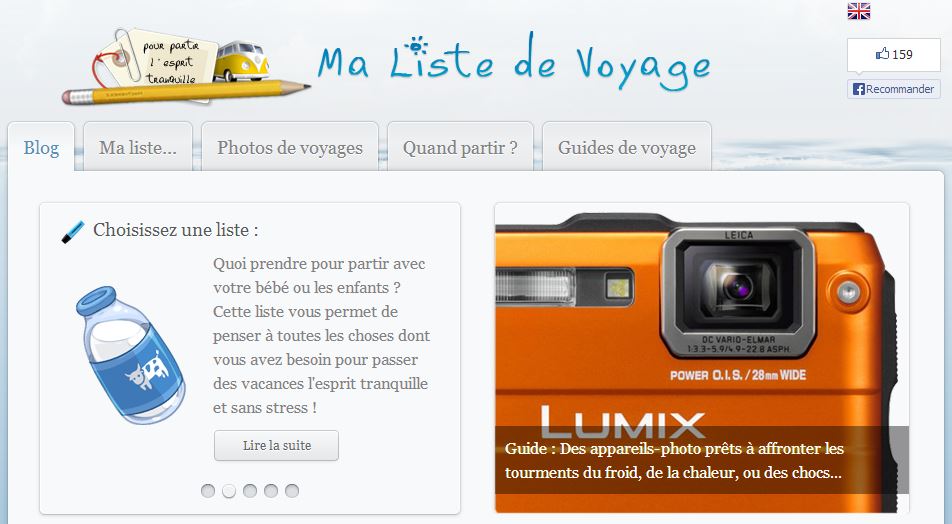 site liste de voyage