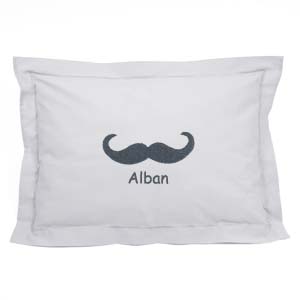 Taie d'oreiller enfant Moustache