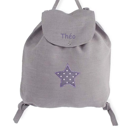 Sac a dos enfant gris personnalise Comic Strip